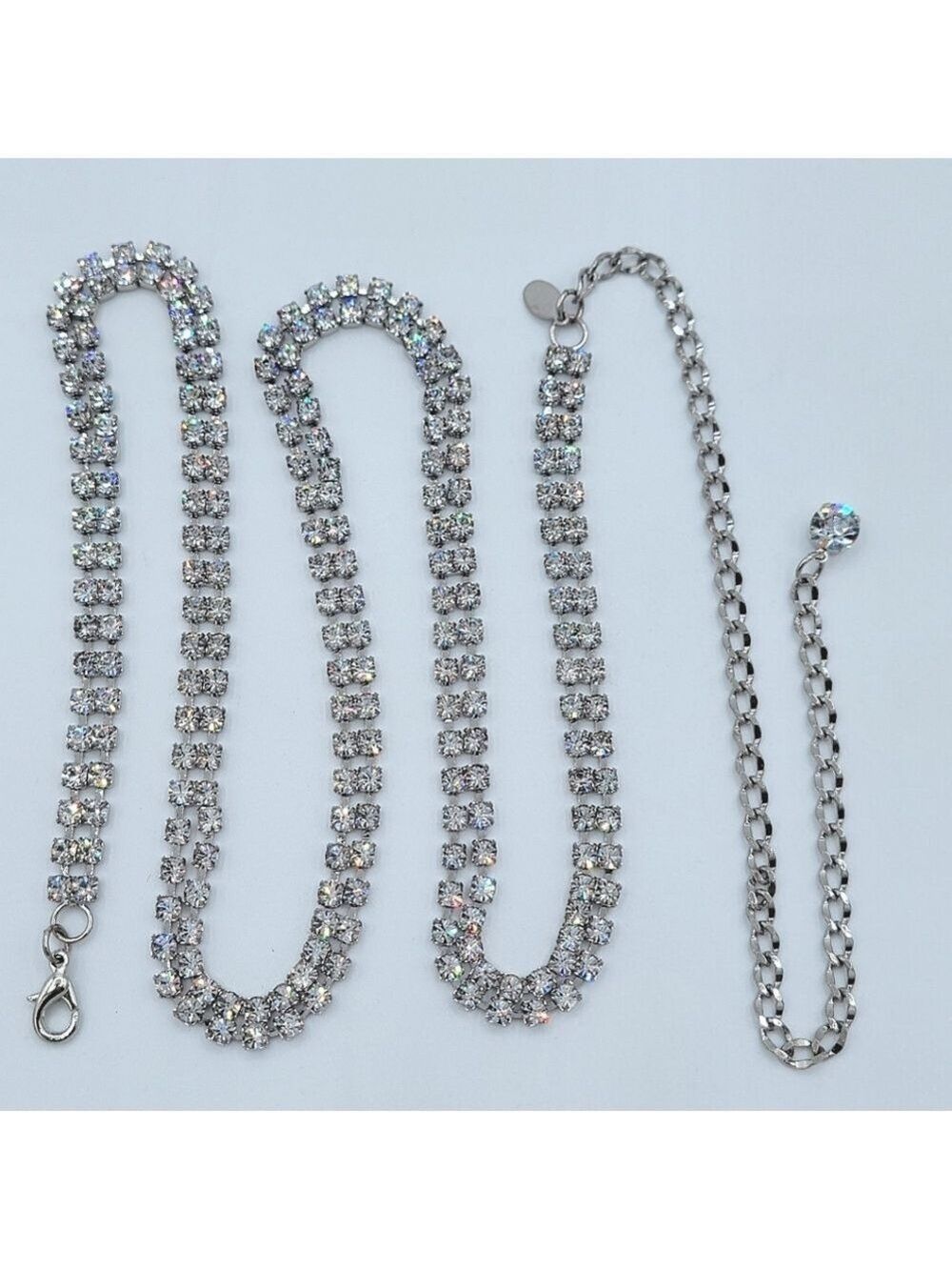 Vintage Crystal Belt Accessory Stamped Korea #2534
